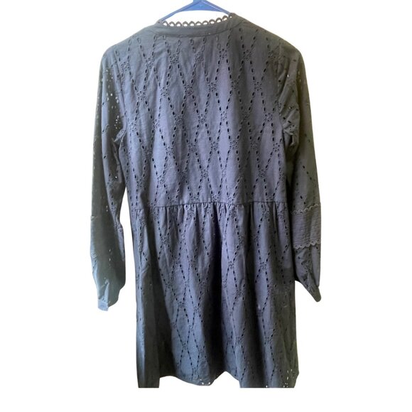 Loft Eyelet Lace Trim Swing Dress XS New With Tags - Picture 5 of 5